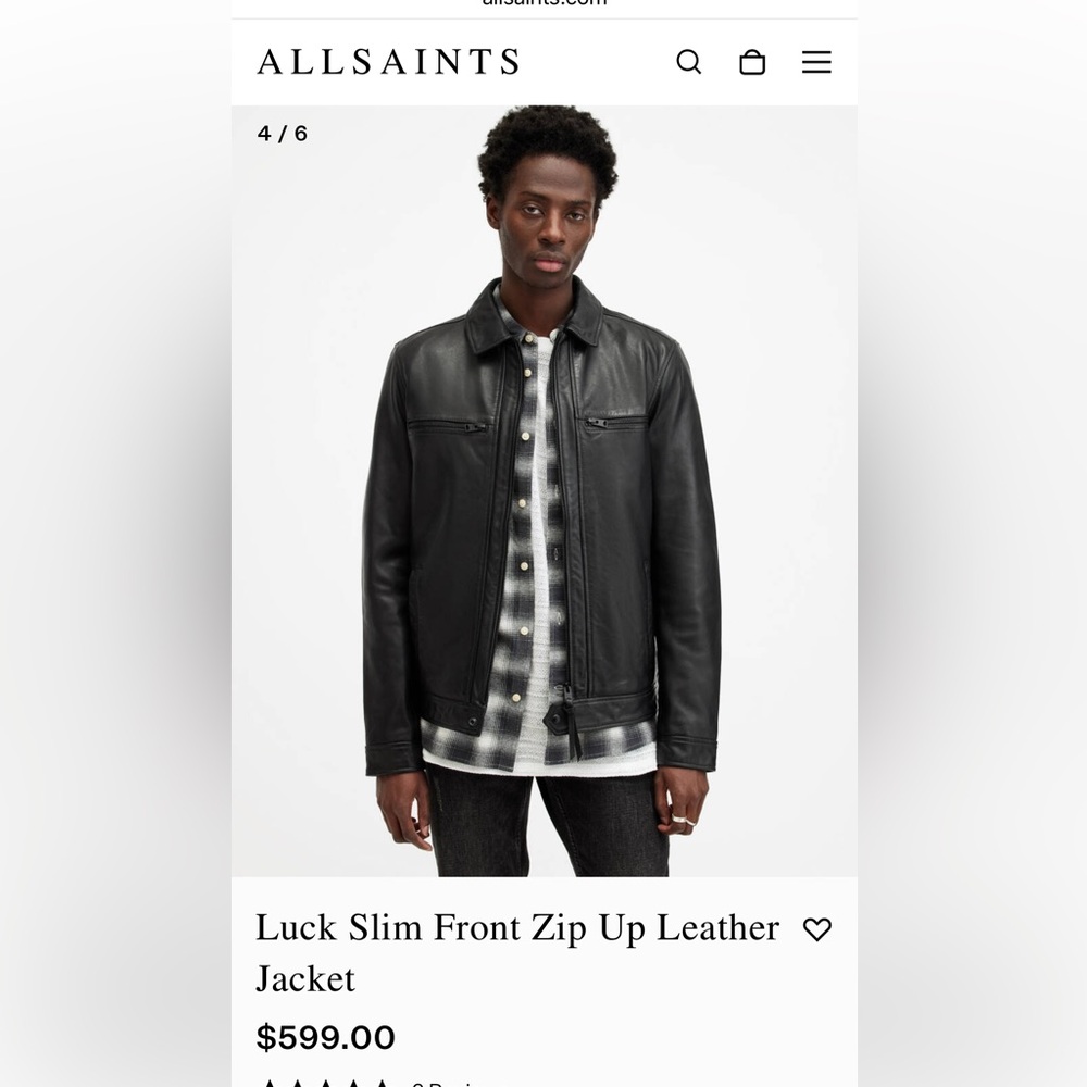All Saints Leather Jacket - worn twice!